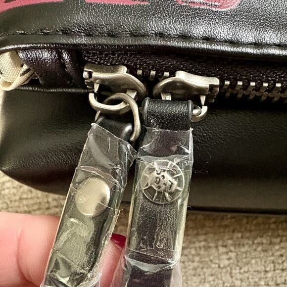 ED HARDY Love Kills Slowly BLK Rhinestone XBODY CLUTCH Rose Y2K Tattoo Skull - Picture 12 of 16